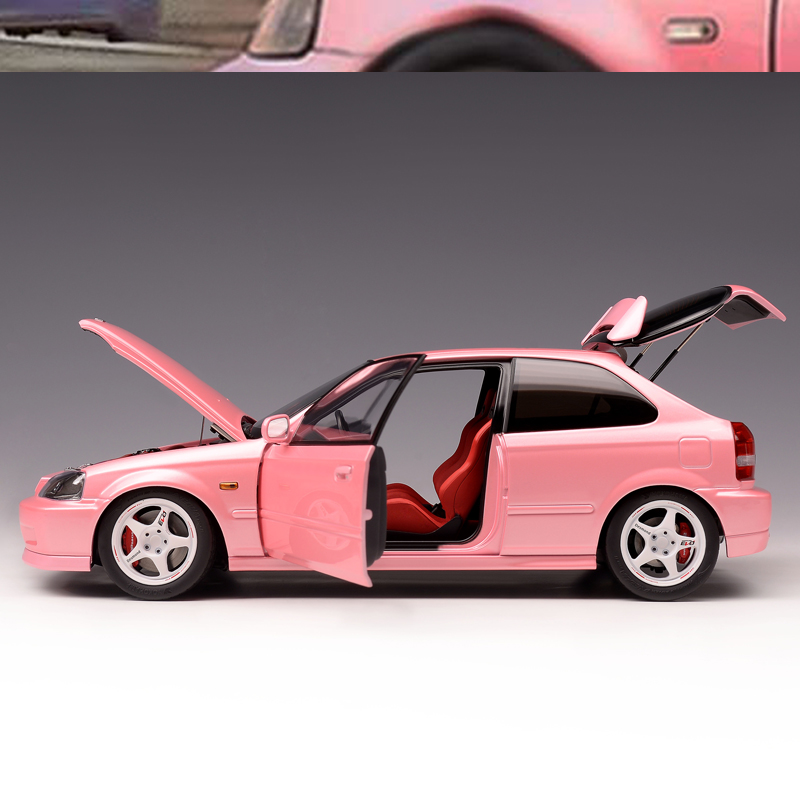 MH本田 Civic思域Type R EK9 Motorhelix 1:18合金全开汽车模型-图1