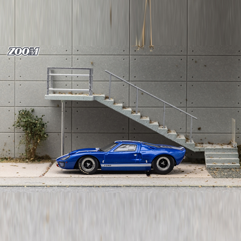 zoom 福特GT40 1:64 1968勒芒赛 冠军6#Mk1 GULF海湾合金汽车模型 - 图0