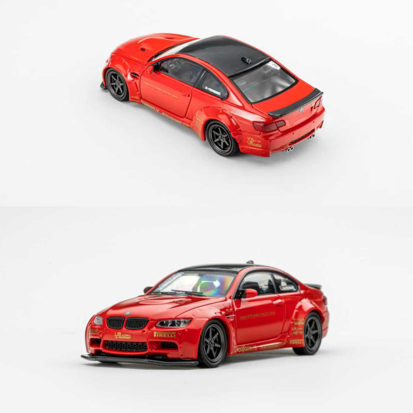 限量宝马BMW M3 E92 LB套件改装 Fine Model 1:64 合金汽车模型 - 图0