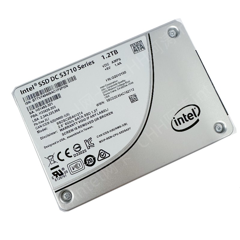 Intel/英特尔 S3710 1.2T sata 2.5寸 mlc 企业级SSD 固态硬盘 - 图0