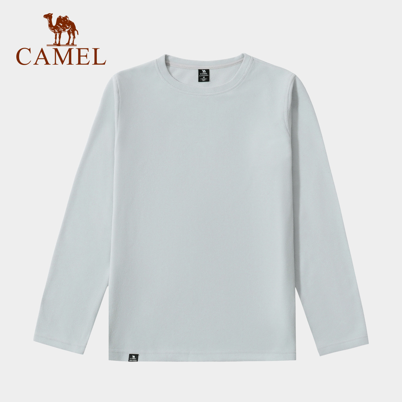 骆驼圆领抓绒衣女款春秋季新款保暖长袖T恤情侣款打底衫上衣男,淘宝优惠券,粉丝福利购,淘宝优惠卷