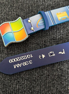 微软创意任务栏皮带 Windows7复古腰带 90后怀旧男女同款个性裤带
