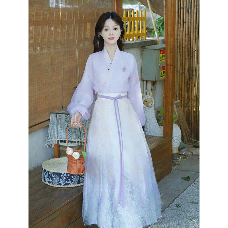 瑶西【陌上紫藤】汉服国风女装爆款日常女款春季新款民族风马面裙,淘宝优惠券,粉丝福利购,淘宝优惠卷