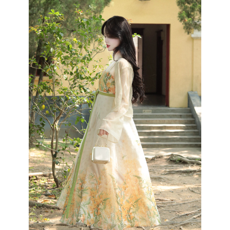 瑶西【鸢尾花开】长款裙子出游穿搭新款长裙汉服新中式连衣裙,淘宝优惠券,粉丝福利购,淘宝优惠卷