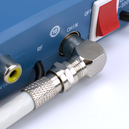 All-Copper British-to-Cable TV Right-Angle Set-Top Box