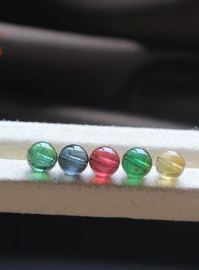 天然碧玺鸽血红柠檬黄蓝帕兰圆珠