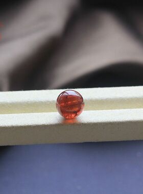 天然老坑料红碧玻璃体圆珠