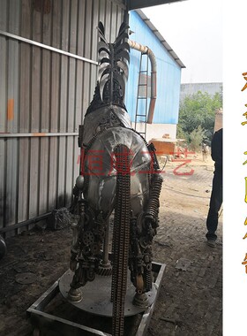 复古机械动物立体落地户外工艺品