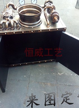 工业风金属机械洗手池酒吧摆件