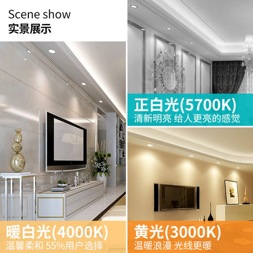 雷士照明led筒灯调光调色温变光变色 NLED91525 9153 91535 9154 - 图1
