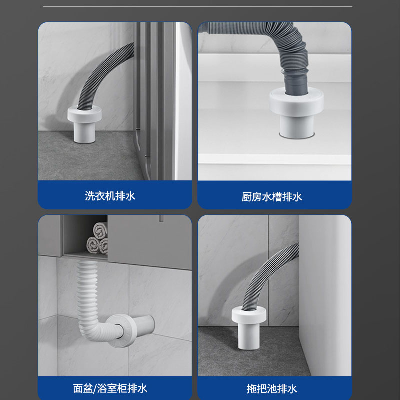 潜水艇下水管道防返臭神器洗手池防臭密封塞厨房洗衣机封口密封圈 - 图2