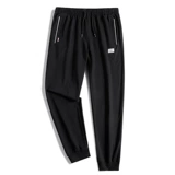 Мужские хлопковые осенние штаны, трендовые трикотажные демисезонные повседневные брюки, оверсайз, свободный крой