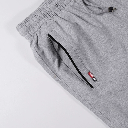 Мужские хлопковые осенние штаны, трендовые трикотажные демисезонные повседневные брюки, оверсайз, свободный крой