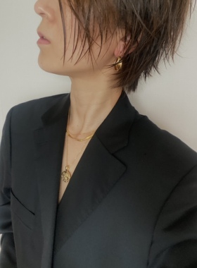 小众设计师交叉缠绕镀金耳环定制