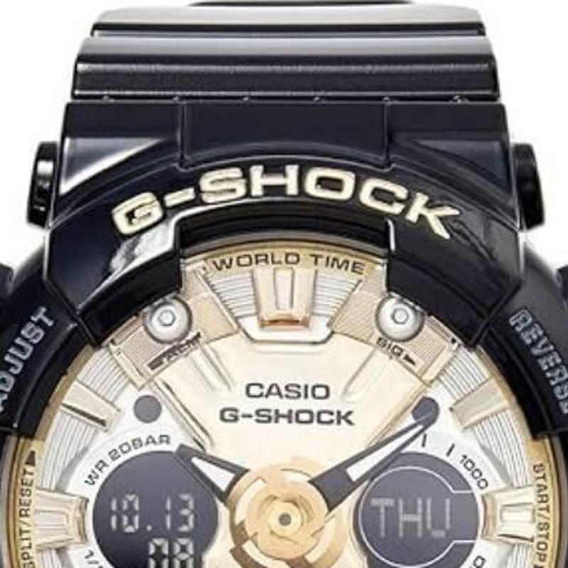 卡西欧CASIO G-Shock 防水石英女士黑色运动手表 GMAS120GB-1A - 图3