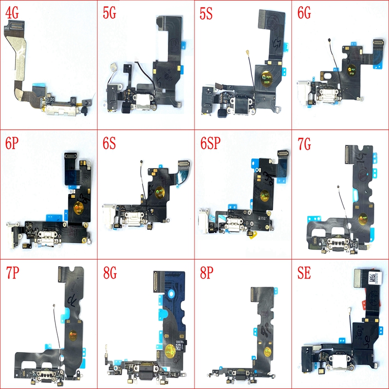 适用于4G 7代 5S SE 6G 6P 6S 6Sp 7G 7P 8G 8P尾插排线充电小板 - 图1