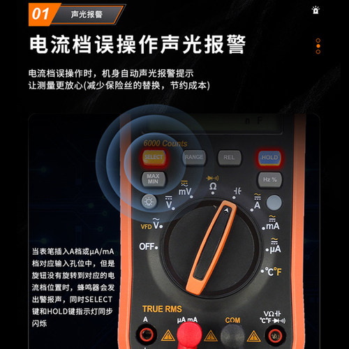 胜利万用表全自动量程数字VC17B/15BMAX电工高精度智能防烧万能表 - 图0
