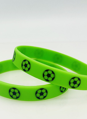 世界杯运动手镯环圈足球主题纪念硅胶腕带简约男女球迷饰品小礼物