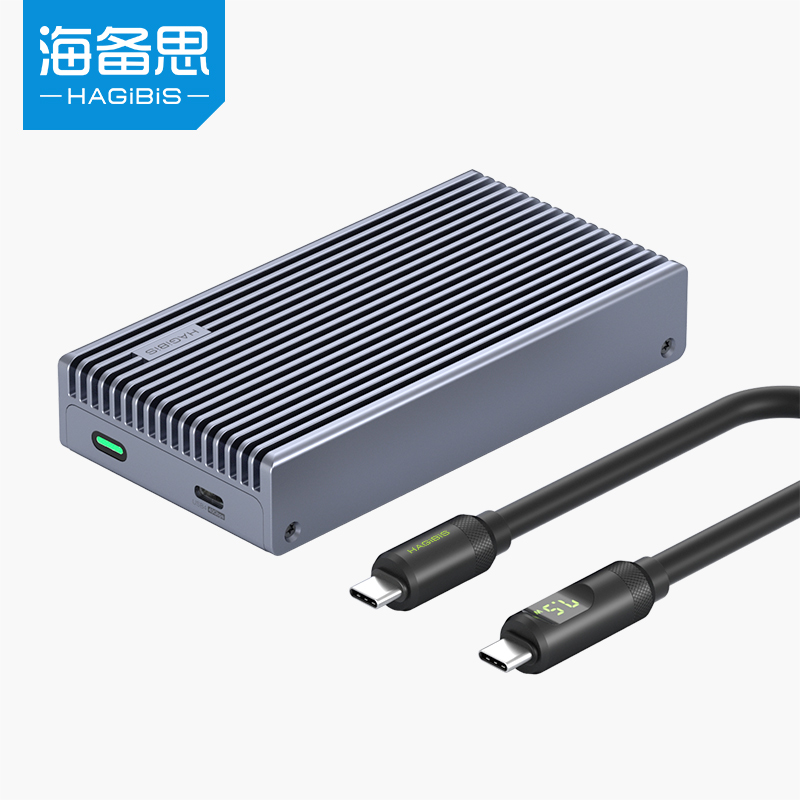 海备思USB4硬盘盒雷电4/3固态m2移动asm2464 ssd 40gbps四nvme - 图0