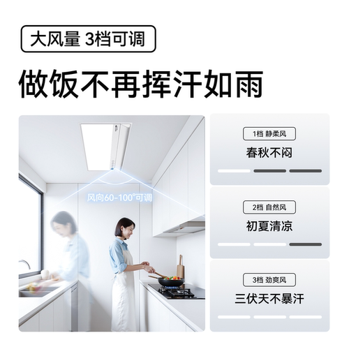 奥普Smart智能人感凉霸厨房照明二合一集成吊顶厨房冷霸LC301S - 图2