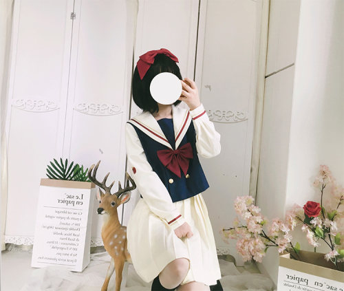 珠珠家原创白雪姬春季JK制服拼色水手服套装日系学院风甜美童话感 - 图1