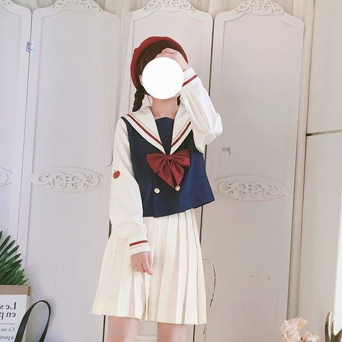 珠珠家原创白雪姬春季JK制服拼色水手服套装日系学院风甜美童话感 - 图3