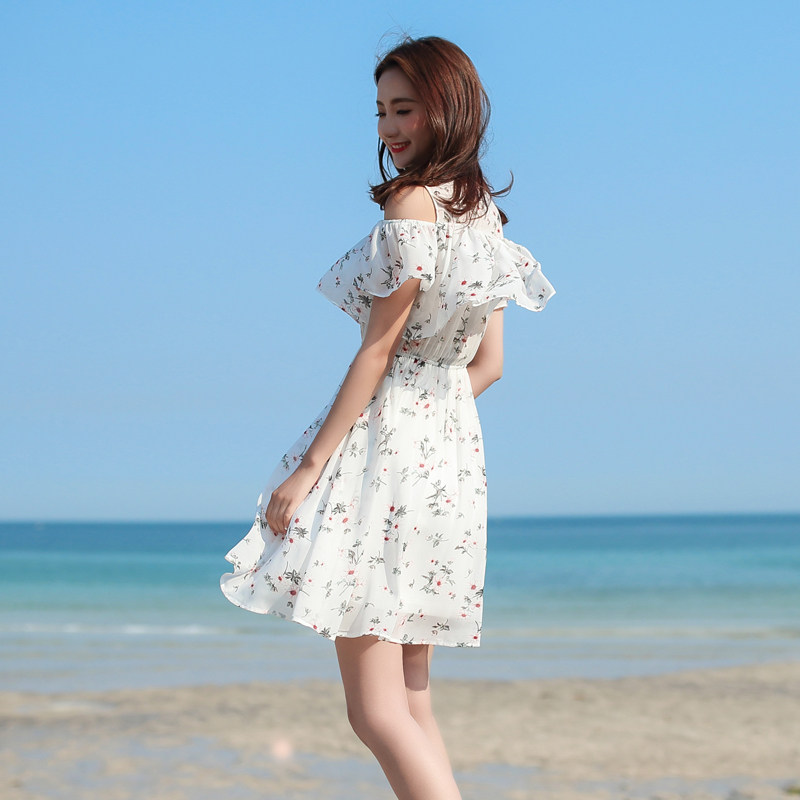 唐狮雪纺女2020夏新款碎花雪纺裙 唐狮喜之乐连衣裙