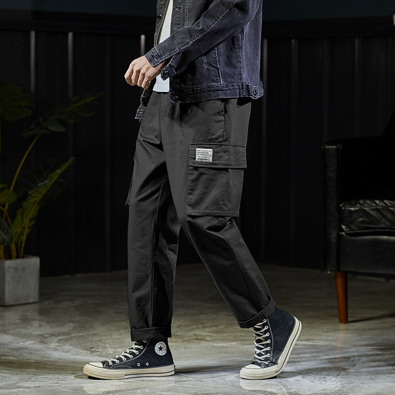 唐狮2021秋装新款男韩版直筒休闲裤 唐狮喜之乐休闲裤