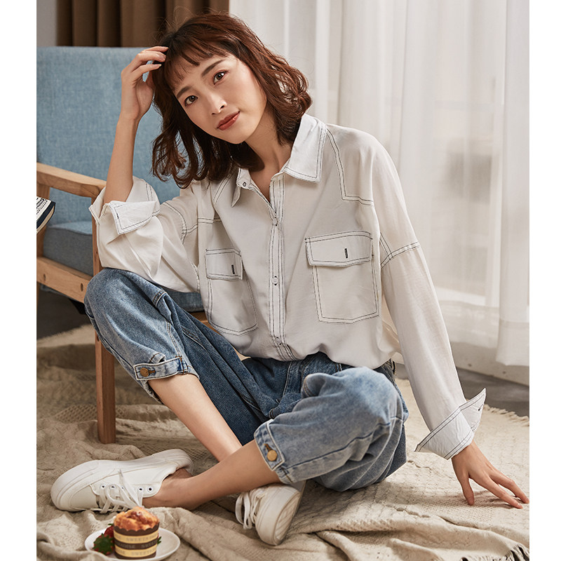 唐狮长袖2020春秋新款韩版黄色衬衣 唐狮喜之乐衬衫