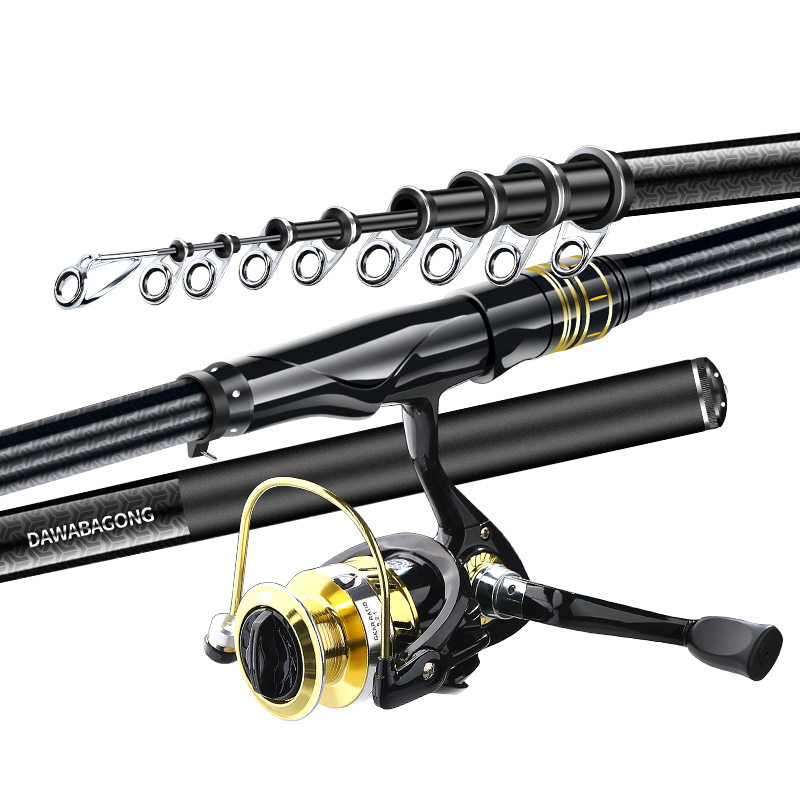 达瓦八公矶竿滑漂竿大导环矶钓竿鱼竿2 37号手海两用抛竿海竿远投 - 图0