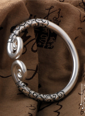 银手镯999纯银如意大圣悟空情侣