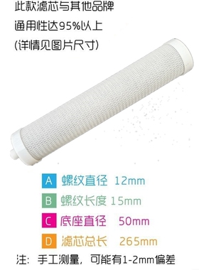 家用去垢直饮净水器滤芯