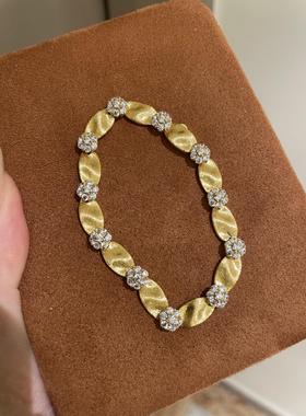 中古缎带拉丝复古文艺贵气925银手链送女友闺蜜生日情人节礼物