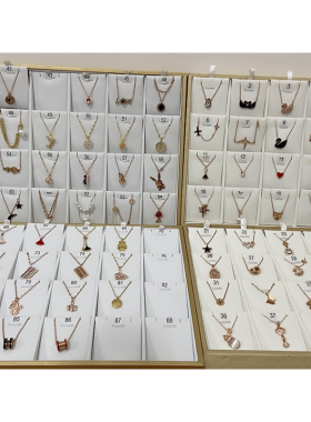 网红直播项链展示架银饰品钛钢