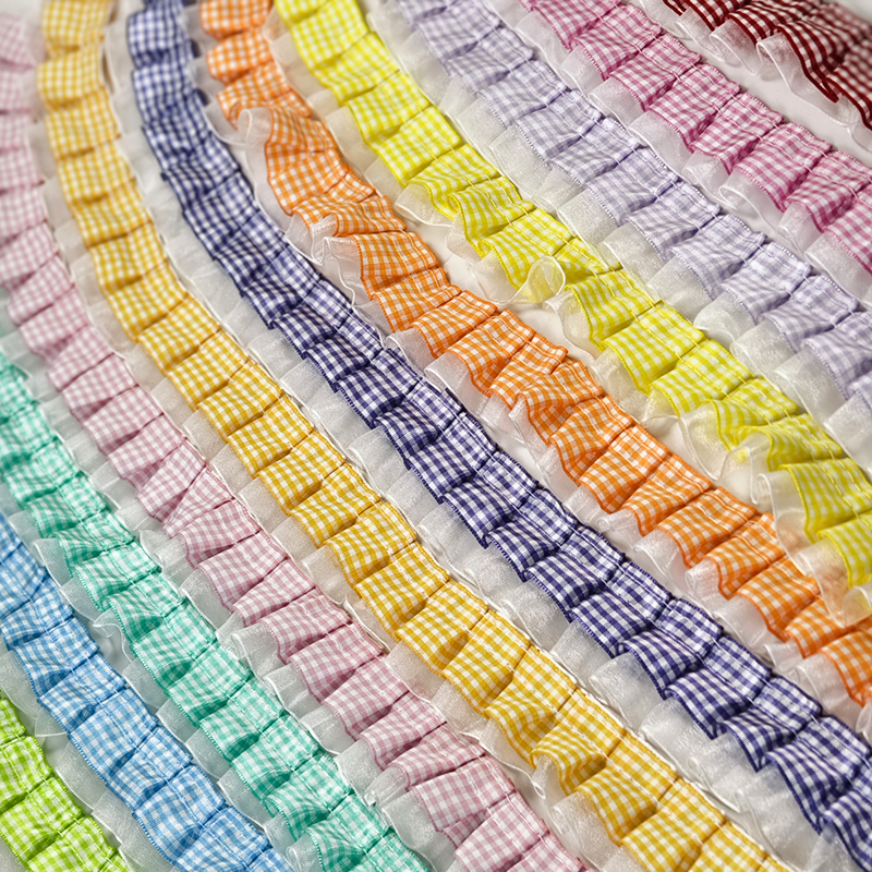 3.5cm双层格子雪纱蕾丝花边手工痛包diy材料服装装饰裙子辅料,淘宝优惠券,粉丝福利购,淘宝优惠卷