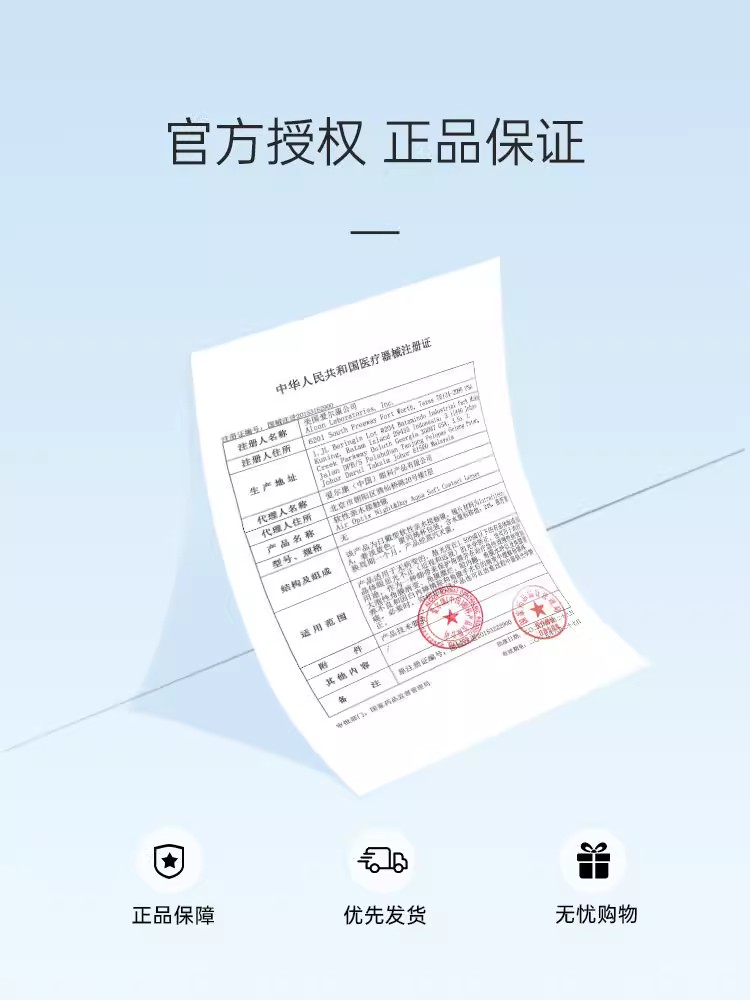 爱尔康视康水润舒视氧日夜型隐形近视眼镜月抛3片硅水凝胶官网BX-图2