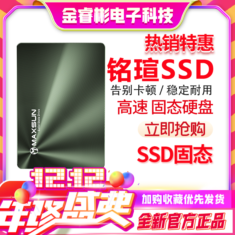 MAXSUN/铭瑄1tb/2T固态硬盘SSD台式机笔记本SATA3NVME青龙固态 - 图0