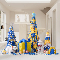 Christmas Decorations Scene Placement 2023 New Christmas Tree Company Mall Tennis Red Pink Christmas Decorations