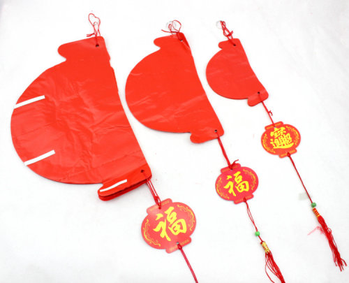 塑料小红纸灯笼开业五一六一婚庆庆典装饰平安蜂窝大红串灯笼包邮 - 图0