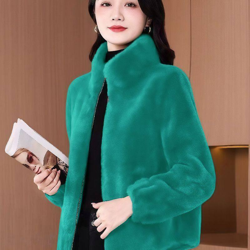 高档洋气纯色短款立领外套2025爆款冬季开衫时尚百搭加厚保暖女装,淘宝优惠券,粉丝福利购,淘宝优惠卷