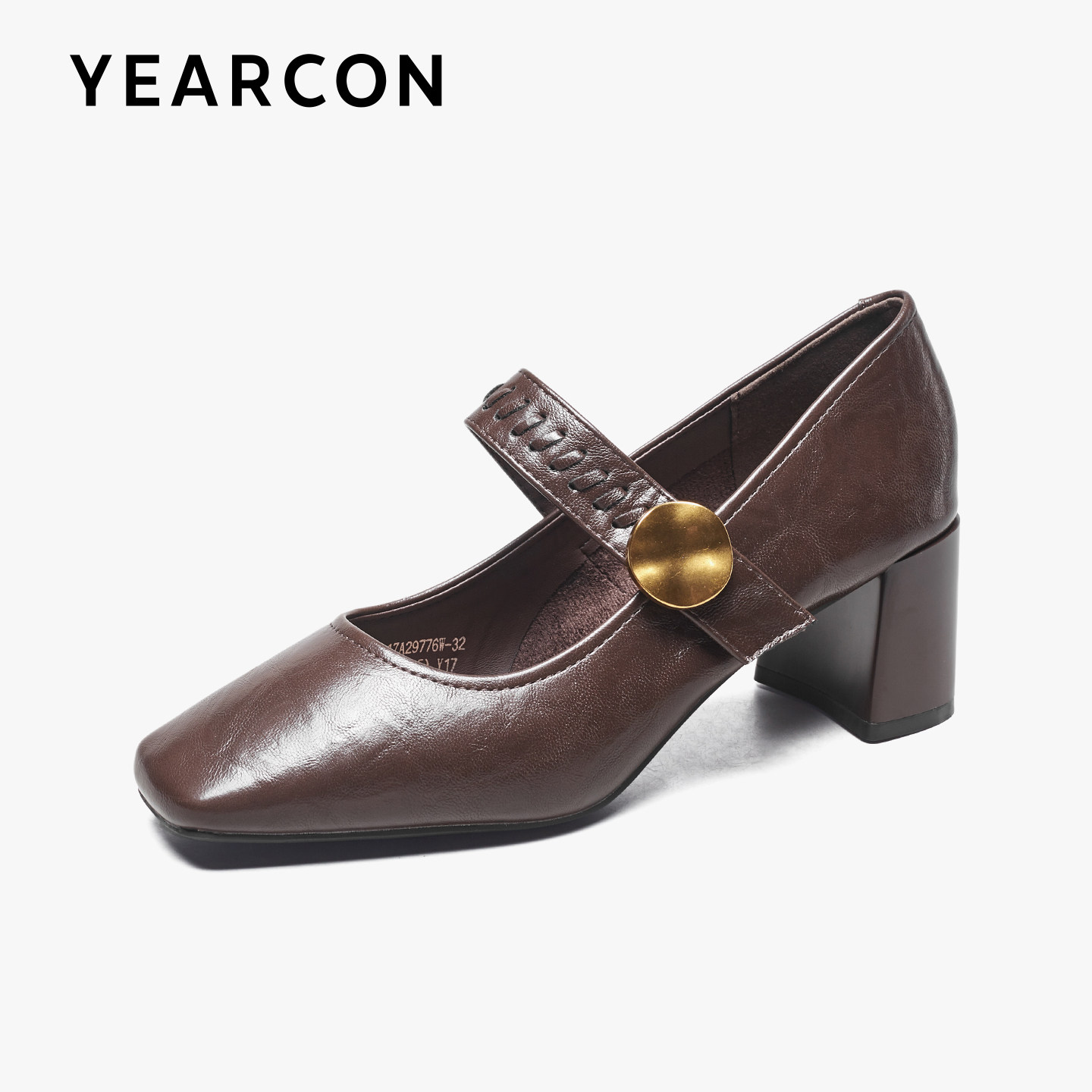 意尔康法式玛丽珍女鞋2026春季新款方头粗跟不累脚高跟鞋浅口单鞋,淘宝优惠券,粉丝福利购,淘宝优惠卷