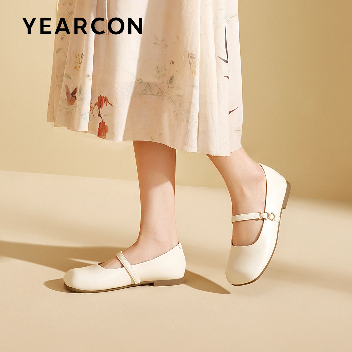 意尔康平底法式玛丽珍鞋女2026春季款软底小皮鞋时尚浅口单鞋女,淘宝优惠券,粉丝福利购,淘宝优惠卷