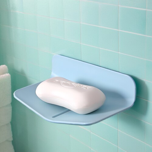 V形肥皂盒壁挂香皂架免打孔皂盒沥水卫生间肥皂架壁挂香皂盒家用 - 图1