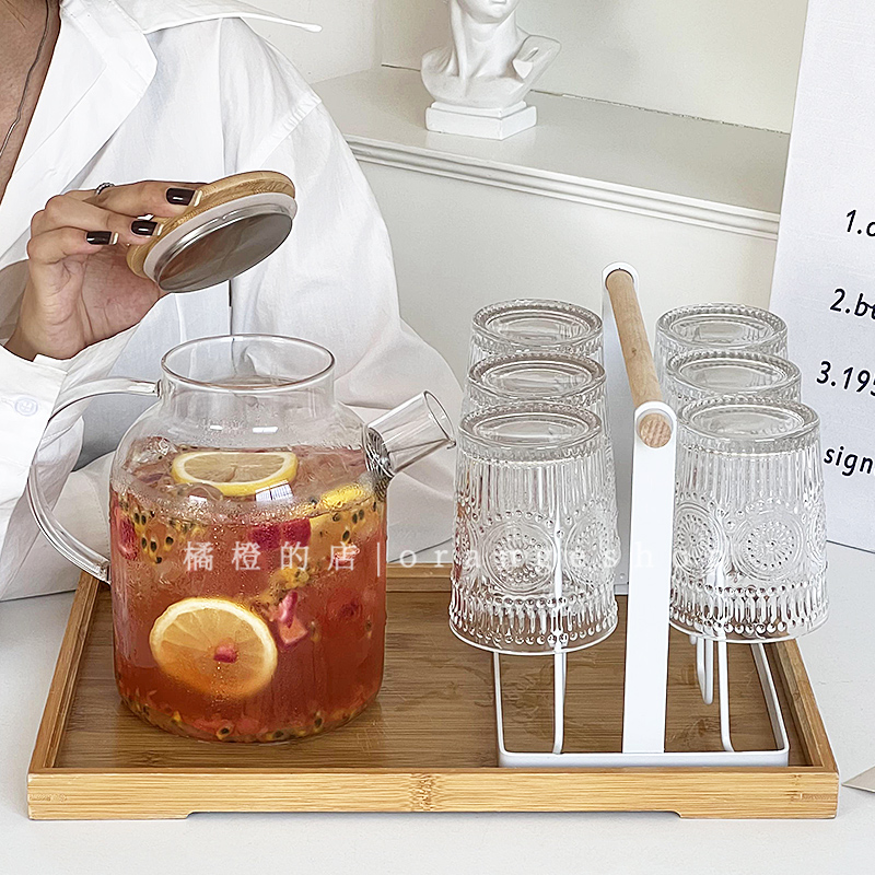 耐热高温大容量玻璃冷凉水壶套装泡水果茶煮茶器家用高硼硅烧水壶 - 图3