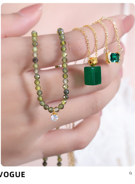 明懿~在你灿烂的季节宋河兰李圣经同款项链钛钢锆石吊坠项链高级