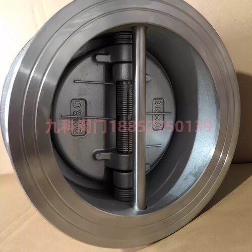 H76W-16P对夹式蝶形双瓣止回阀铸钢不锈钢蝶式单向阀H76HX-16C25P - 图0