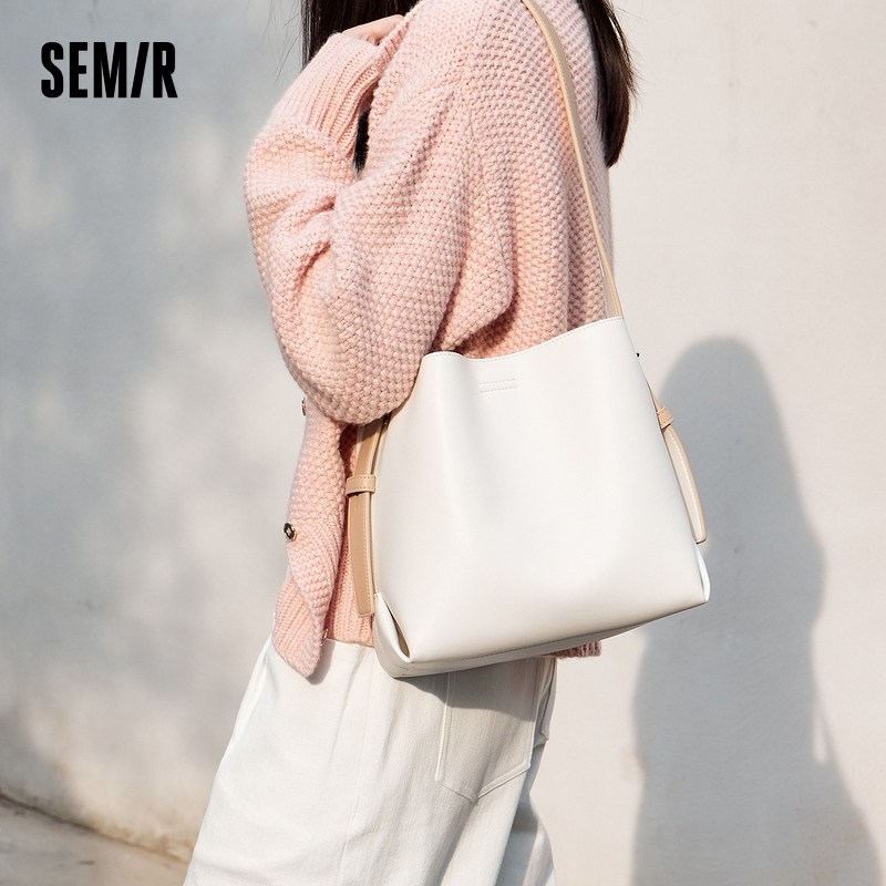 森马包包水桶包女新款简约单肩包潮牌背包时尚女包斜挎包休闲百搭,淘宝优惠券,粉丝福利购,淘宝优惠卷