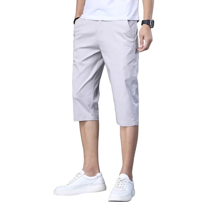 罗蒙夏季薄款休闲裤男七分裤2025新款纯棉冰丝高端短裤男休闲中裤,淘宝优惠券,粉丝福利购,淘宝优惠卷