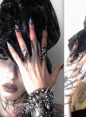 【AGD】IIIMIII黑画III系列暗黑高级感金属拼接组合异形戒指