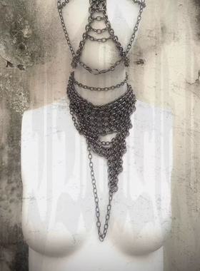 【AGD】IIIMIII 糜烂金属系列 亚文化暗黑链条不规则拼接项链礼物